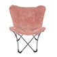 Mainstays Faux Fur Butterfly Folding Chair, Pink