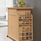 Import Kitchen Island with Spice Rack and Towel Rack, Beech