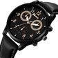6 Pack Men'S Leather Quartz Watch Geneva Boys Casual Dress Wrist Band Watches Wholesale Lots Set