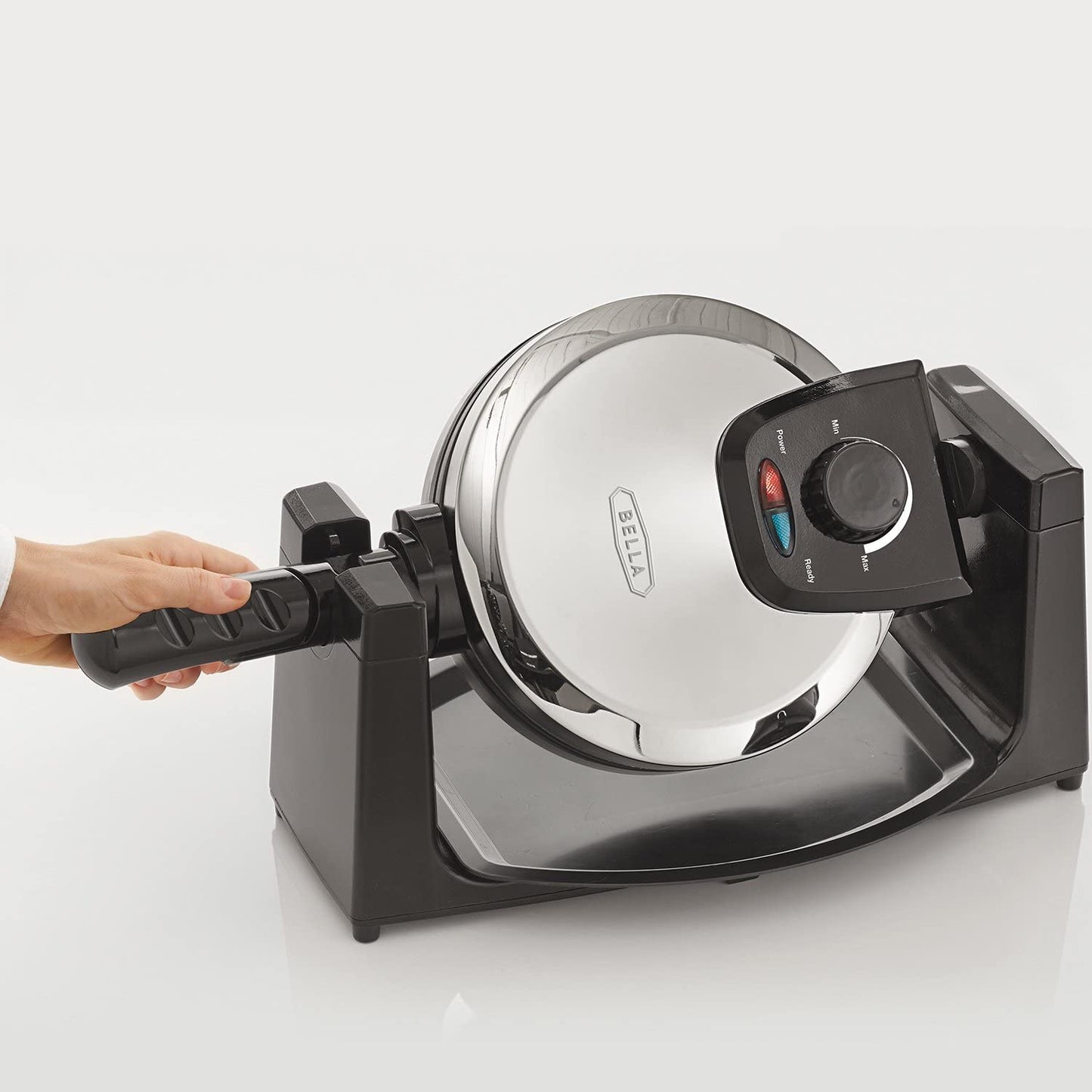 Classic Rotating Non-Stick Belgian Waffle Maker, Perfect 1" Thick Waffles, PFOA Free Non Stick Coating & Removeable Drip Tray for Easy Clean Up, Browning Control, Stainless Steel
