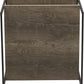 Square Wooden Side Table/End Table with Storage Shelf, Ashwood