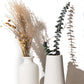Set of 2- Classic White Ceramic Vases, Tall Vases for Flowers, for Living Room Decorations, Home Decor, Modern Farmhouses, Ideal Shelf, Table, Bookshelf, Mantle, Pampas Grass