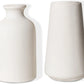 Set of 2- Classic White Ceramic Vases, Tall Vases for Flowers, for Living Room Decorations, Home Decor, Modern Farmhouses, Ideal Shelf, Table, Bookshelf, Mantle, Pampas Grass
