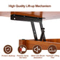 Jaxpety Lift Top Coffee Table Convertible Solid Wood Desk Storage Compartment,Red Brown