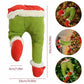 2Pcs Christmas Green Monster Plush Doll Christmas Tree Decoration