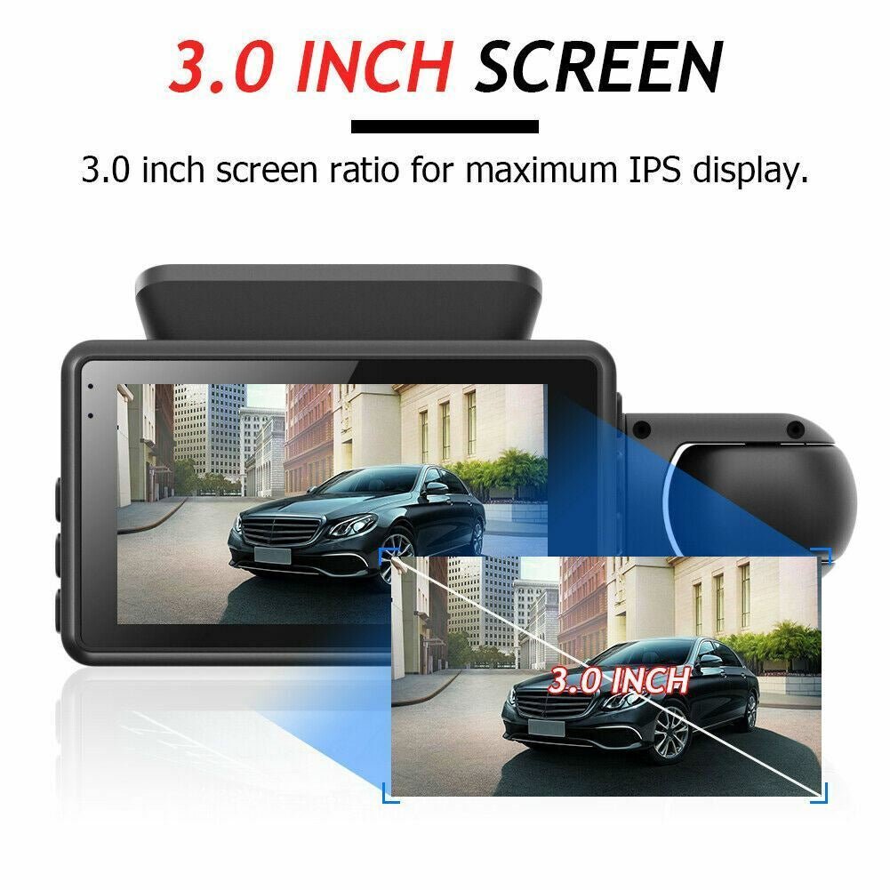 HD 1080P Dual Lens Dash Cam Car DVR Front & inside Camera Video Night Vision USA
