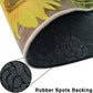 Kitchen Rugs Sets 2 Piece Floor Mats 3 Sunflower on the Wooden Table Doormat Non-Slip Rubber Backing Area Rugs Washable Carpet inside Door Mat Pad Sets (15.7" X 23.6"+15.7" X 47.2")