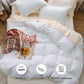 BEDSURE White Duvet Covers Queen Size - Washed Duvet Cover, Soft Queen Duvet Cover Set 3 Pieces with Zipper Closure, 1 Duvet Cover 90X90 Inches and 2 Pillow Shams (No Comforter)