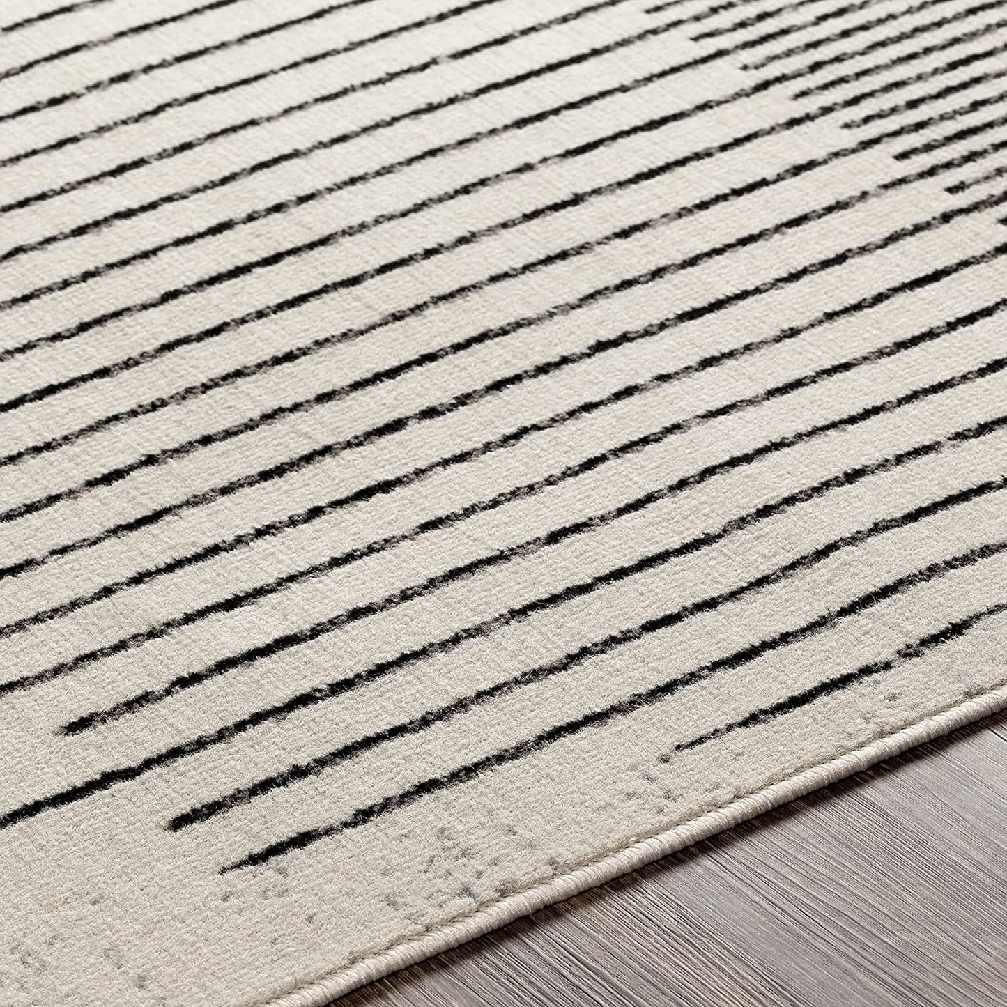 Mark&Day Area Rugs, 5X7 Neerbosch Modern Light Gray Area Rug, Gray / Black / White Carpet for Living Room, Bedroom or Kitchen (5' X 7')