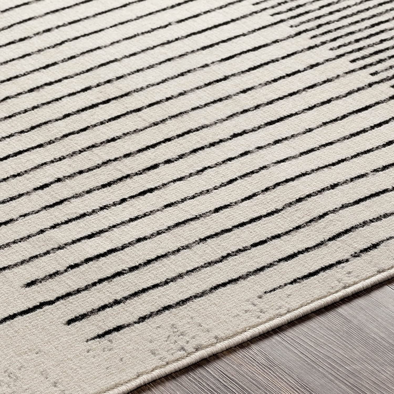 Mark&Day Area Rugs, 5X7 Neerbosch Modern Light Gray Area Rug, Gray / Black / White Carpet for Living Room, Bedroom or Kitchen (5' X 7')