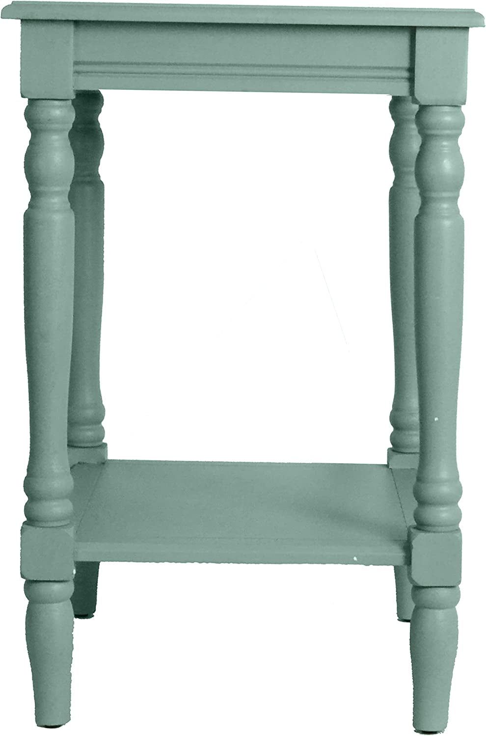 Simplify 24" End Side Table, 24 X 19.5 X 15.75, Antique Iced Blue