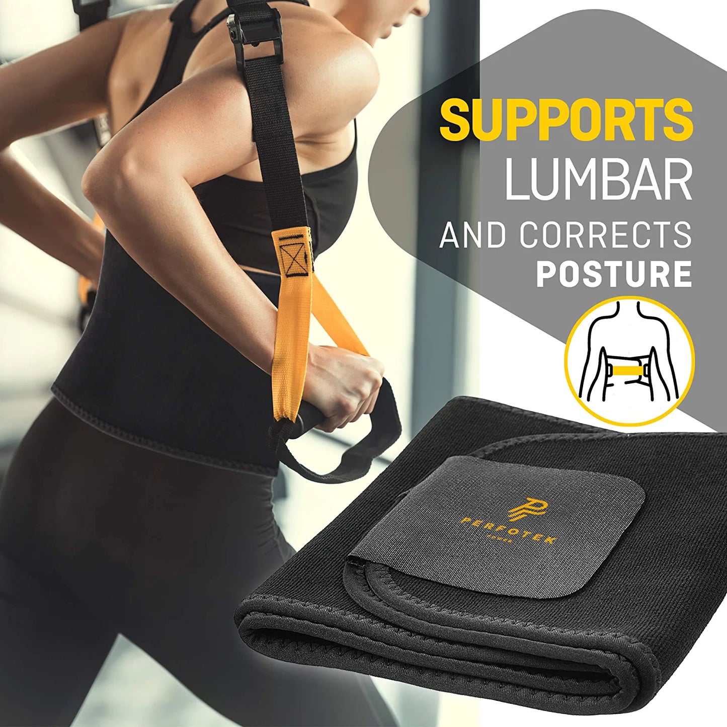 Waist Trimmer Belt for Women Waist Trainer Sauna Belt Tummy Toner Low Back and Lumbar Support Sauna Suit Effect