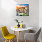 Wall Art Decor Poster Painting on Canvas Print Pictures Scenic Views of Venice Canal Boat Italy Town Landscape Framed Picture for Home Decoration Living Room Artwork