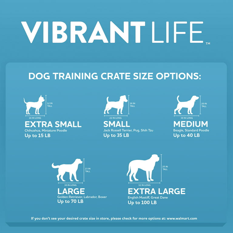 Vibrant Life, Single-Door Folding Dog Crate with Divider, Medium, 30"