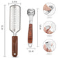 Colossal Foot Rasp & Wood Handle Callus Shaver (10 Replacement & 1 Foot File Heads), Pedicure Foot File Kit, Heel Scraper for Feet, Foot File Callus Remover