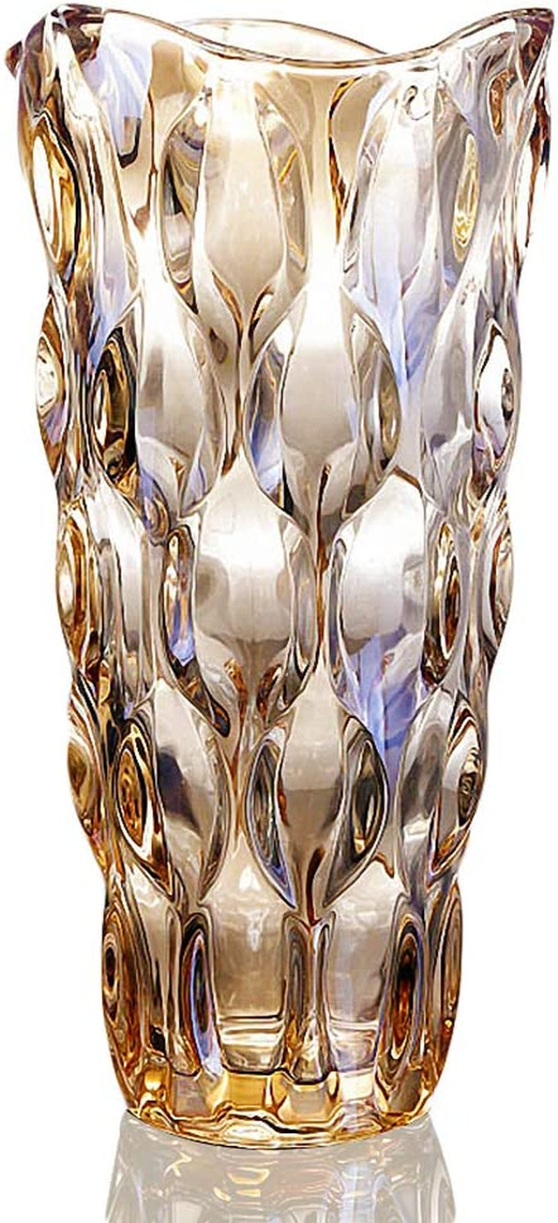 Flower Vase for Decor Glass Gold Vase 11.8" Tall
