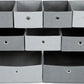 Kids Toy Organizer with 9 Storage Fabric Bins, Grey