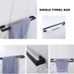 Premium Stainless Steel 4 Pieces Bathroom Hardware Accessories Set Wall Mounted Towel Bar Towel Holder Robe Hook Toilet Paper Holder ， Matte Black