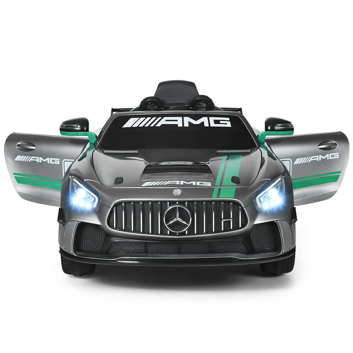 Licensed Kids Ride on Car 12V Electric Mercedes Benz 2.4G Remote Control Silver
