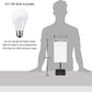 USB Bedside Table & Desk Lamp with 3 USB Charging Ports and 2 Outlets Power Strip,Black Charger Base with White Fabric Shade, LED Light for Bedroom/Nightstand/Living Room