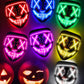 Halloween Mask, LED Light up Purge Mask, Purge Mask Costume,Halloween Masks Costume for Men Women Kids