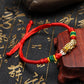 6Pcs Adjustable Braided Lucky Red String Rope Feng Shui Pixiu Pi Yao Bracelet Set Attract Wealth Prosperity Good Luck Wristband Amulet Jewelry for Women Men