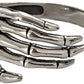 Vintage Skull Hand S925 Sterling Silver Open Band Ring for Women Girls Statement Adjustable Expandable Oxidized Gothic Skeleton Devil'S Talons Finger Pinky Rings Comfort Fit Unisex Personalized Jewelry