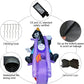 GOOSH 6 FT Halloween Inflatables Outdoor Grim Reaper on the Motorcycle, Blow up Yard Decoration Clearance with LED Lights Built-In for Holiday/Party/Yard/Garden