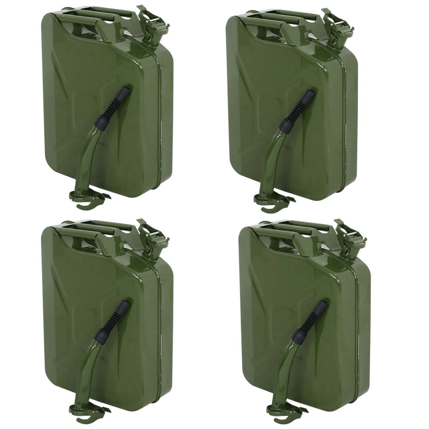 4X Jerry Can 20L Gas Metal Steel Tank Emergency Caddy Army Military 5 Gallon