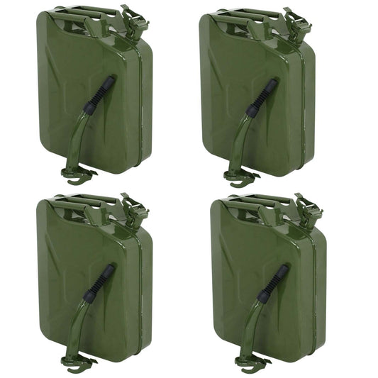 4X Jerry Can 20L Gas Metal Steel Tank Emergency Caddy Army Military 5 Gallon