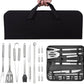 YLDZSH BBQ Grill Cooking Utensils Tool Set Stainless Steel Barbeque Portable Case (18-Piece Set)