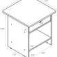 Dario End Table / Side Table / Night Stand / Bedside Table with Bin Drawer, 1-Pack, Columbia Walnut/Dark Brown