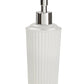 JLA Home Rose Ceramic and Wood Soap / Lotion Pump Dispenser - Off-White