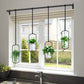 4Pcs Hanging Planters for Window, Wall and Ceiling Plant Hanger with Plastic Pots