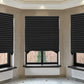 Pleated Window Paper Shades Room Darkening Blinds Black 36" X 69" (Pack of 6 Temporary Shades)