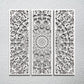 Set of 3 Lightweight Mandala Wall Art White Carved Wood Hanging Wall Decor Modern Cutout Wooden Plaque Floral Aesthetic Wood Decor with Hook for Home Bedroom Kitchen Cafe Office, 15.75 X 5.12 Inch