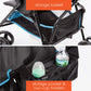 Summer 3Dmini Convenience Stroller, Blue/Black – Lightweight Infant Stroller with Compact Fold, Multi-Position Recline, Canopy with Pop Out Sun Visor and More – Umbrella Stroller for Travel and More