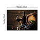 Kitchen Canvas Wall Art KAWAHONE Red Wine Cups Home Decor Fruit Wine Wooden B...