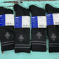 BOMBAS Men'S Crew Socks Size XL Black Lot of 4 Pairs Honeycomb Size 13+ NWT