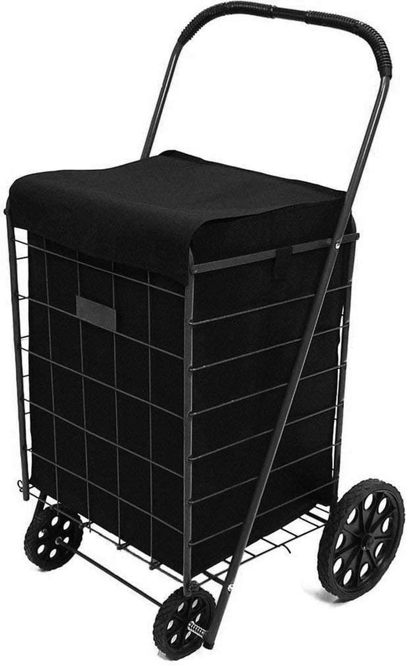 Primetrendz Shopping Cart Liner 18" X 15" X 24" | BLACK | Square Bottom Fits Snugly into a Standard Shopping Cart | (This Listing Is for the Liner Only, Shopping Cart Not Included)