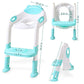 Potty Training Seat with Step Stool Ladder, Potty Training Toilet for Kids Boys Girls Toddlers-Comfortable Safe Potty Seat with Anti-Slip Pads Ladder (Blue)