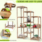 Plant Stand Indoor Outdoor, 10 Tire Tall Large Wood Plant Shelf Multi Tier Flower Stands,Garden Shelves Wooden Plant Display Holder Rack for Living Room Corner Balcony Office Lawn Patio