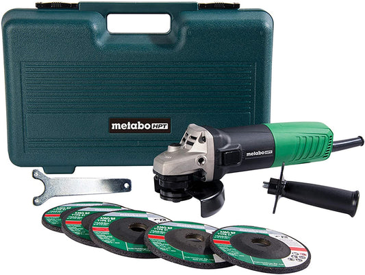 Angle Grinder | 4-1/2-Inch | Includes 5 Grinding Wheels & Hard Case | 6.2-Amp Motor | Compact & Lightweight | G12SR4