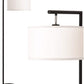 Montage Modern Floor Lamp for Living Room Lighting - Bedroom & Nursery Standing Accent Lamp, Mid Century, 5' Tall Pole Light Overhangs Lamp, with LED Bulb - Black