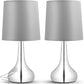 Touch Bedside Table Lamps Set of 2, Bedroom Nightstand Lamps, 3-Way Dimmable Touch Desk Lamps with Lampshade for Bedroom, Living Room and Office (Included E12 Bulb)