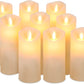 Flickering Flameless Candles with 10-Key Timer Remote, Exquisite Decor Battery Operated Candles Outdoor Heat Resistant with Realistic Moving Wick LED Flames