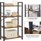 Bookshelf, 4-Tier Shelving Unit, Bookcase, Book Shelf, 11.8 X 25.9 X 47.2 Inches, Rustic Brown + Black