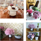,Artificial Flowers with Vase, Fake Peony Flowers in Gray Vase,Faux Flower Arrangements for Home Decor,Light Lilac ,Small
