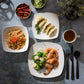 Gibson Home Zen Buffet Porcelain Dinnerware Set, Service for 4 (16Pcs), White (Square)