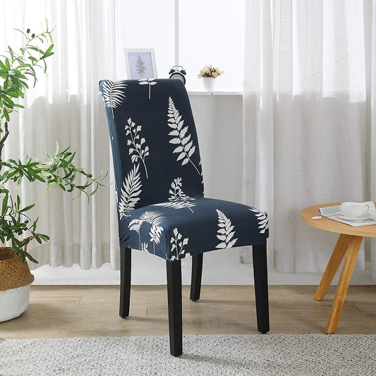 Chair Covers for Dining Room with Printed Patterns, Easy Slip-On Stretchy Dining Room Chair Covers Set of 6, Washable Dining Chair Covers, Great Decor for Home Party Banquet (6Pcs)
